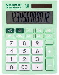 Калькулятор настольный ULTRA PASTEL 12 LG МЯТНЫЙ 250504 Brauberg
