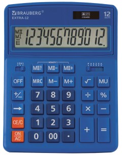 Калькулятор настольный EXTRA 12 BU СИНИЙ 250482 Brauberg