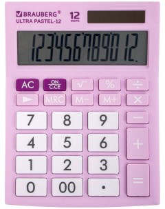 Калькулятор настольный ULTRA PASTEL 12 PR СИРЕНЕВЫЙ 250505 Brauberg