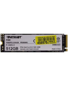 Накопитель SSD PCI E x4 512Gb P300P512GM28 P300 M 2 2280 Patriòt