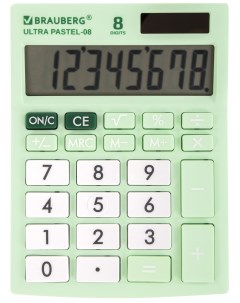 Калькулятор настольный ULTRA PASTEL 08 LG МЯТНЫЙ 250515 Brauberg