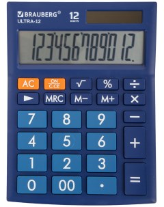 Калькулятор настольный ULTRA 12 BU СИНИЙ 250492 Brauberg