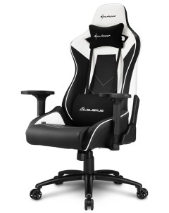 Игровое компьютерное кресло Elbrus 3 черно белое Sharkoon
