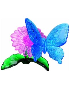 3D Головоломка Бабочка голубая м Crystal puzzle