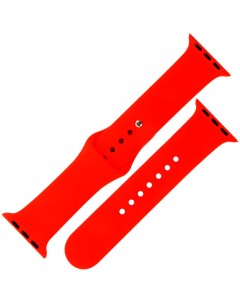 Ремешок силиконовый для Apple watch 42 44 мм S3 S4 S5 SE S6 официальный красный Mobility