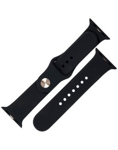 Ремешок силиконовый для Apple watch 42 44 мм S3 S4 S5 SE S6 черный Mobility