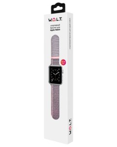 Браслет для Apple Watch 38 мм спортивный розовый W.o.l.t.