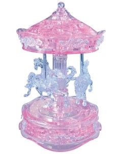 3D головоломка Карусель розовая 91209 Crystal puzzle