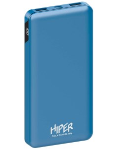 Внешний аккумулятор MFX 10000 10000mAh 3A QC PD 3xUSB голубой MFX 10000 BLUE Hiper