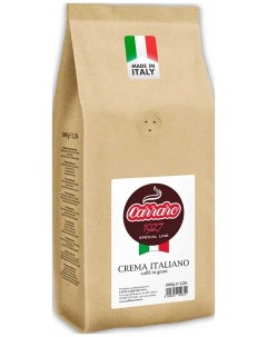 Кофе в зёрнах Caffe Crema Italiano 1000гр в у craft Carraro