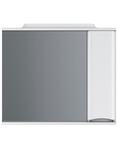 Частично зеркальный шкаф Like 80 см с подсветкой правый белый глянец M80MPR0801WG Am.pm.