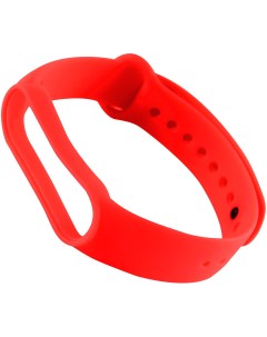 Ремешок силиконовый для фитнес браслета Xiaomi Mi Band 5 6 Amazfit Band 5 красный Red line