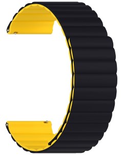 Универсальный силиконовый ремешок для часов 20 mm ACRUX DSJ 32 20 BY Black Yellow Lyambda
