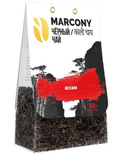 Чай черный листовой Ассам 50 г м у Marcony