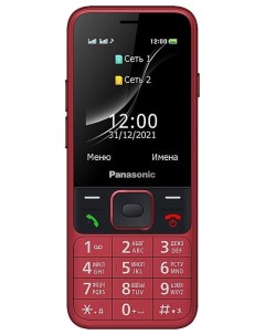 Мобильный телефон KX TF200 32Mb красный Panasonic