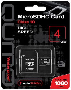 Карта памяти MicroSDHC _4GB Class10 Qumo