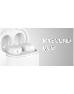 Наушники беспроводные Mysound Duo White Rombica