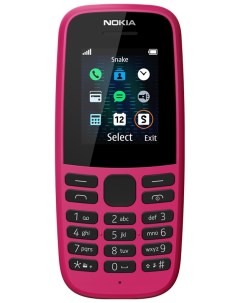 Мобильный телефон 105 SS ТА 1203 Pink розовый Nokia