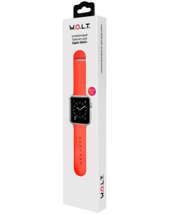 Силиконовый браслет для Apple Watch 42 мм красный W.o.l.t.
