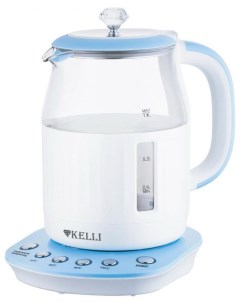 Чайник электрический KL 1373 Бело Голубой Kelli