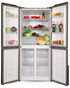 Многокамерный холодильник NFK 500 черный Ginzzu