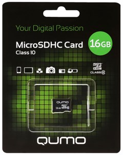 Карта памяти MicroSDHC 16GB Class 10 Qumo
