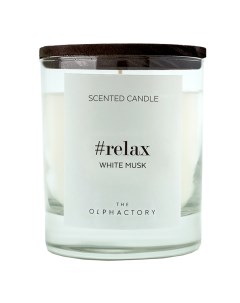 Свеча ароматическая the olphactory relax black белый мускус 40 ч Ambientair