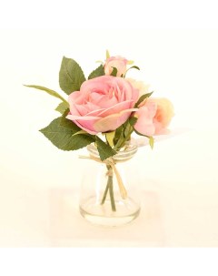 Искусственные цветы pink rose 18 см Arya