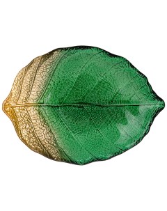 Блюдо leaf emerald 28 см Аксам