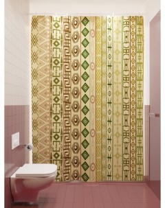 Фотошторы для ванной африканский орнамент 3 180х200 см Олимп текстиль