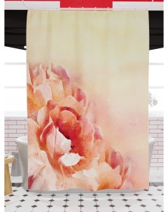 Фотошторы для ванной пастельная роза 180х200 см Олимп текстиль