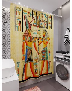 Фотошторы для ванной папирус 3 180х200 см Олимп текстиль