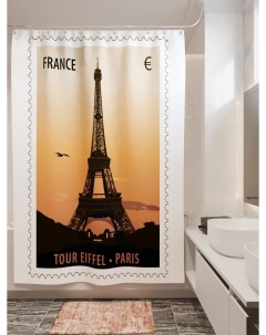 Фотошторы для ванной парижская марка 180х200 см Олимп текстиль