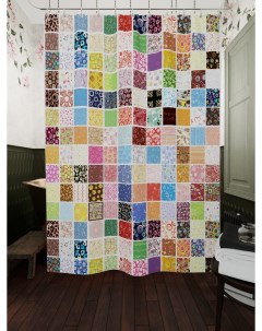 Фотошторы для ванной цветные абстракции 180х200 см Олимп текстиль