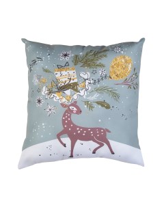 Декоративная подушка рождественский олень Сирень