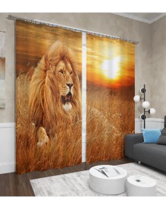 Фотошторы король лев 150х260 см 2 шт Сирень