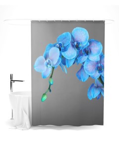 Шторы для ванной голубая орхидея 145х180 см Сирень