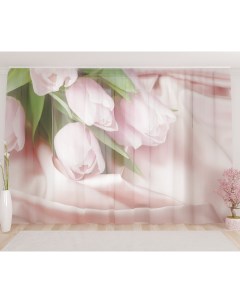 Фотошторы нежнейшие тюльпаны 290х260 см 1 шт Олимп текстиль