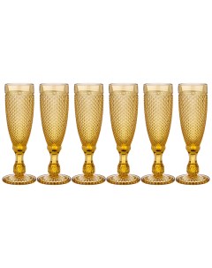 Набор бокалов для шампанского Гранат 150 мл 6 шт Lefard