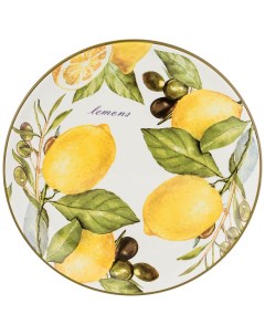 Тарелка лимонное дерево 21х21х3 см Agness