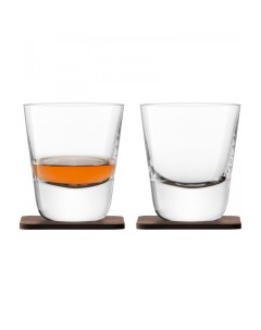 Набор стаканов для виски с деревянными подставками arran whisky 250 мл 2 шт Lsa international