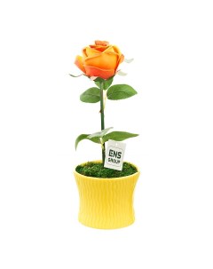 Искуственный цветок чайная роза 12х33 см Ens group