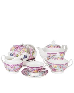 Чайный сервиз розовый нектар 15 предметов Nouvelle