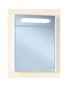 Зеркальный шкаф для ванной Палермо 55 белый глянец Бриклаер