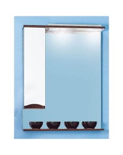 Зеркало для ванной Токио 70 левое белое венге Бриклаер