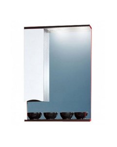 Зеркало для ванной Токио 80 левое белый венге Бриклаер