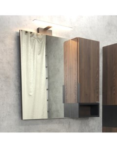 Зеркало для ванной Франкфурт 75 дуб шоколадно коричневый Comforty