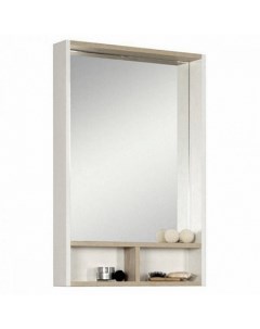 Зеркальный шкаф для ванной Йорк 55 белый ясень фабрик Акватон
