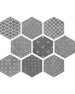 Керамогранит Soft Hexagon Kendo Mix Grey 23x26 Ape