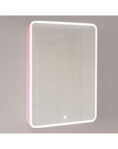 Зеркальный шкаф для ванной Pastel 60 розовый иней Jorno